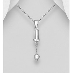 Pendentif Eligo Argent 925 Pour Perle Interchangeable 12 Mm – Créateur Quiges, Design Minimaliste