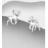 Boucles d'oreilles cerf argent 925