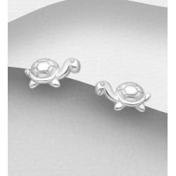 Boucles d'oreilles tortue argent 925 