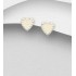 Boucles d'oreilles cœur  argent 925 Blanc