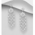 Boucles d'Oreilles Push-Back  chandelier argent 925 ornées de diamants simulés CZ