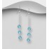 Boucles d'oreilles argent 925, décorées de diamants simulés CZ colorés