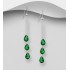 Boucles d'oreilles en argent sterling 925, décorées de diamants simulés CZ colorés