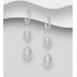 Boucles d'oreilles argent 925 ornées de diamants simulés CZ