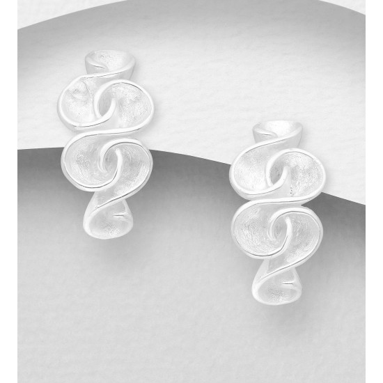 Boucles d'oreilles  argent 925 mat