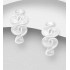 Boucles d'oreilles  argent 925 mat