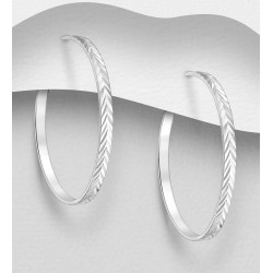 Boucles créoles  push-back argent 925