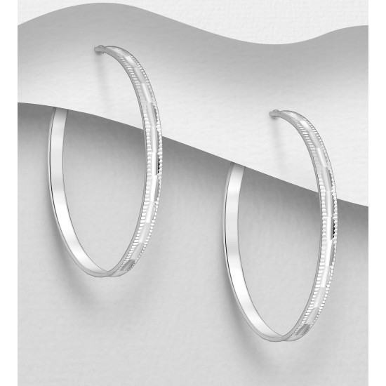 Boucles créoles  push-back argent 925