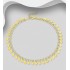 Bracelet de cheville argent 925, plaqué or jaune 18 carats 0,5 micron