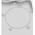 Bracelet de cheville chat argent 925, orné de diamants simulés CZ 