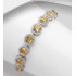 Bracelet argent 925, orné de Citrine et  CZ