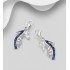 Charms talon haut argent 925, ornée de diamants simulés CZ Bleu