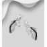 Charms talon haut argent 925, ornée de diamants simulés CZ Noir