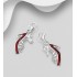 Charms talon haut argent 925, ornée de diamants simulés CZ Rouge