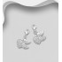Charms cœur et ailes argent 925, ornée de diamants simulés CZ Blanc