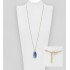 Collier argent 925, orné de labradorite, pierre de lune pêche, plaqué or jaune 18 carats 0,3 micron