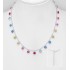 Collier argent 925, décoré de diamants simulés CZ colorés, les couleurs peuvent varier.