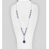 Collier en Argent Sterling 925, Perlé de Lapis Lazulis